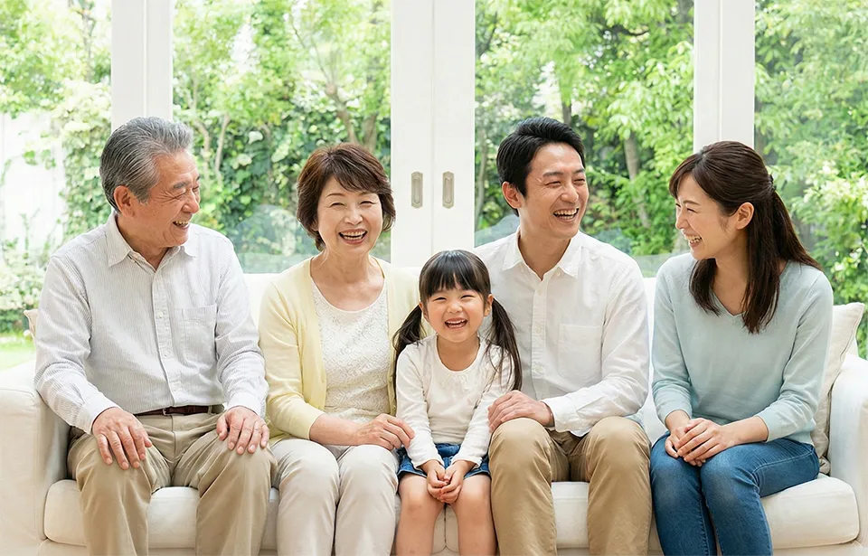 家族の笑顔